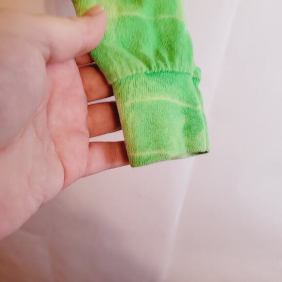 Shadow Hill green tie dyed cut off long sleeved t-shirt - Picture 5 of 8